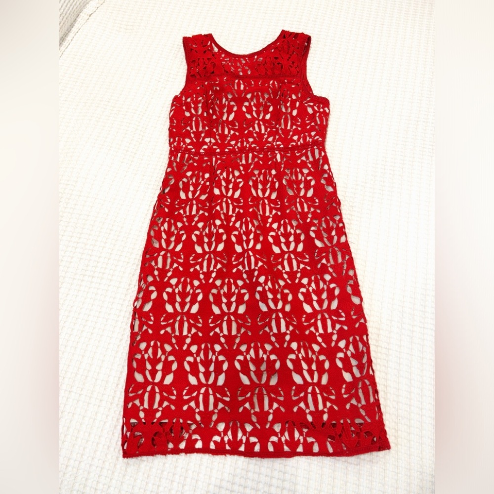 Beautiful Venetian Inspired Scarlet Lace Dress